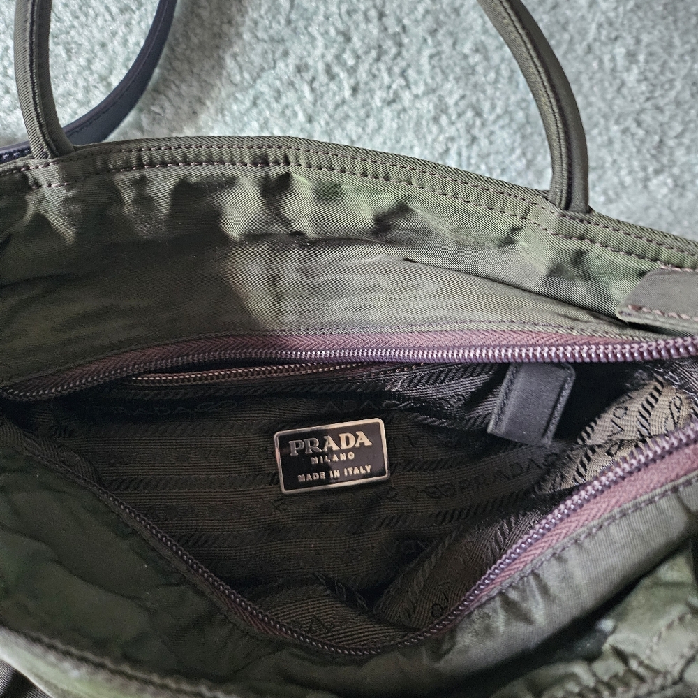 Prada green shoulder bag